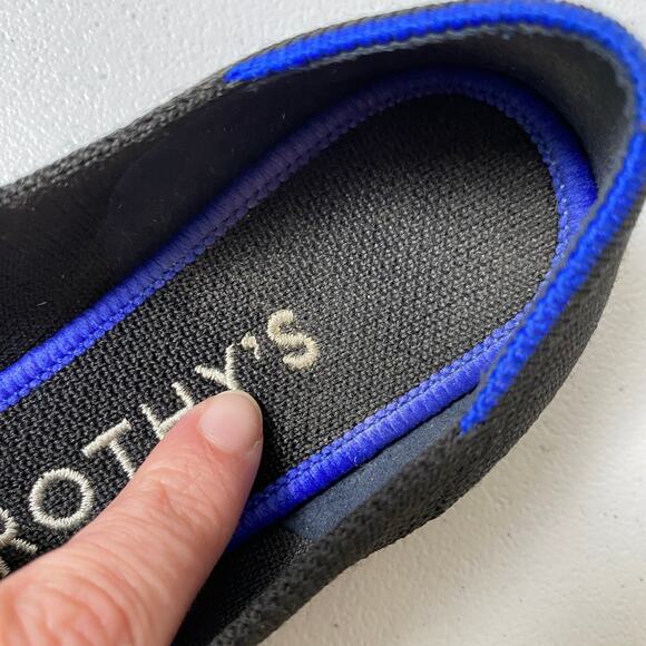 Rothy's Sz 6 ONE SINGLE LEFT SHOE Point Toe Black Replacement Amputee Knit Flat - Picture 15 of 16